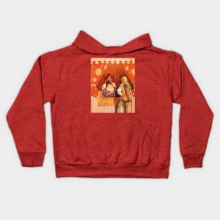 Vintage Fairy Tales, Robin Hood Meets Maid Marian by NC Wyeth Kids Hoodie